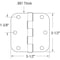 Prime-Line Door Hinge Residential Smooth Pivot, 3-1/2 in. with 5/8 in. Corners, White 12 Pack U 11508212 - alternate 4